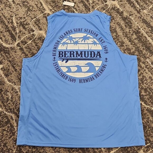 BERMUDA ISLANDS SURF SESSION Tank Rash Guard 40 UPF NWT - Picture 5 of 6